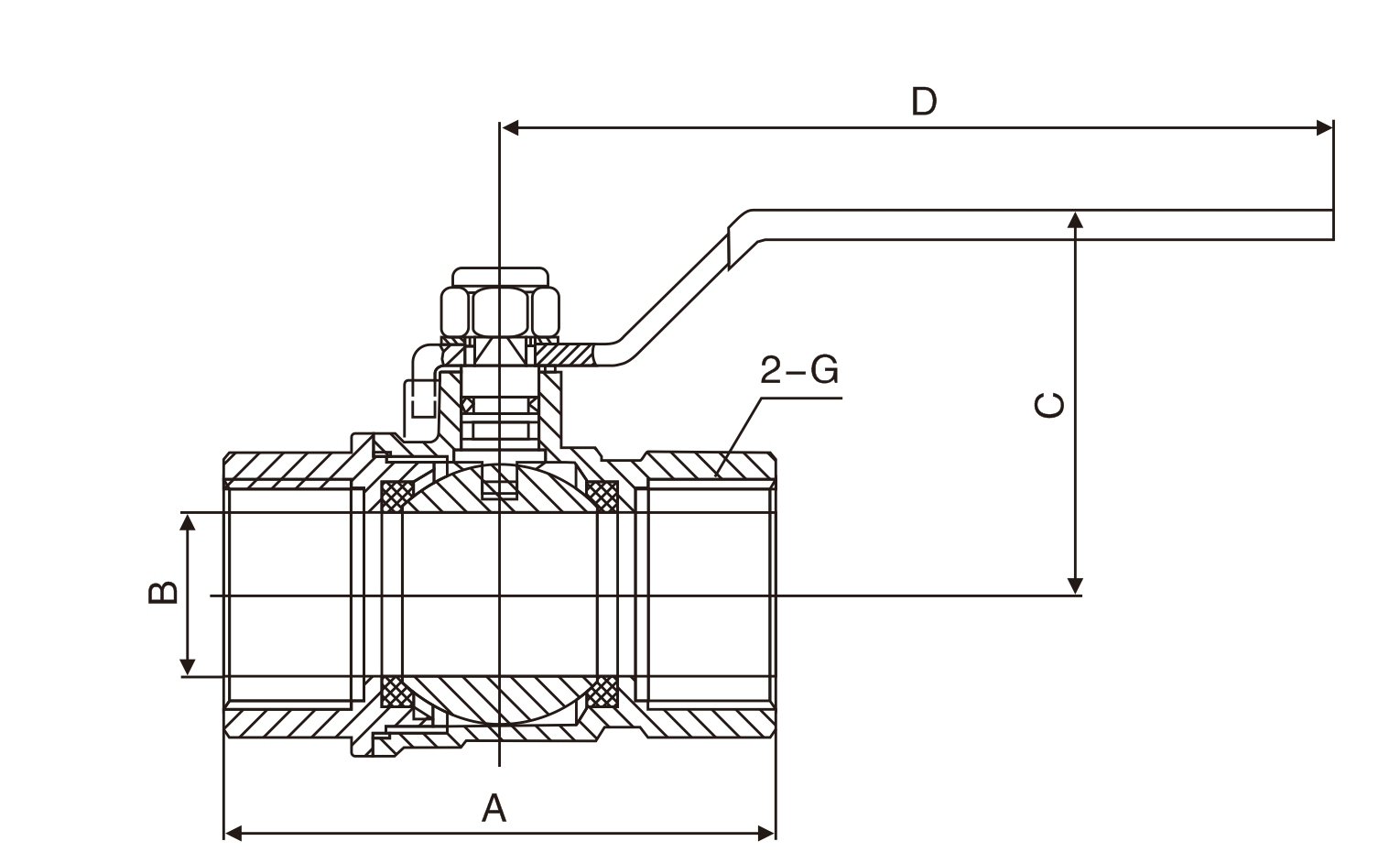 黃銅絲(sī)扣球閥(圖(tú)1) 黃銅絲扣(kou)球閥(圖1)