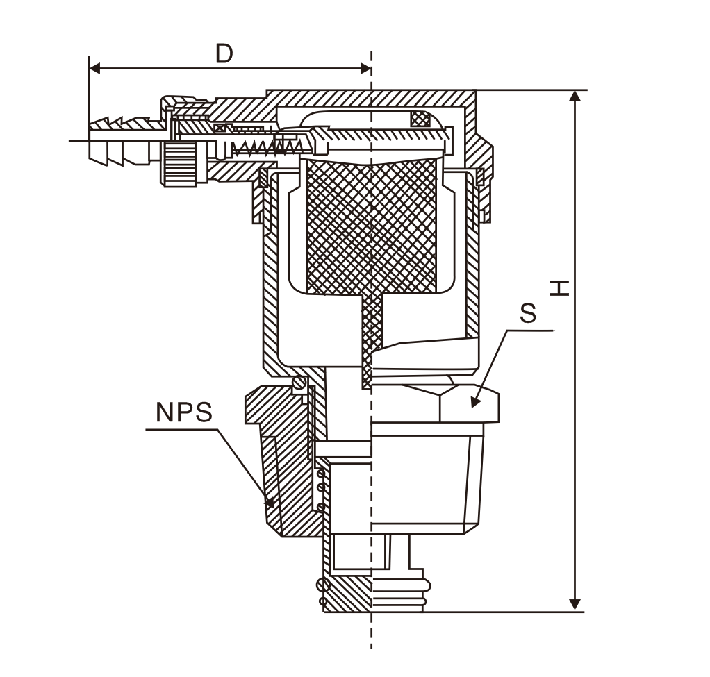 黃(huang)銅自動單向(xiang)排氣閥(圖1)
