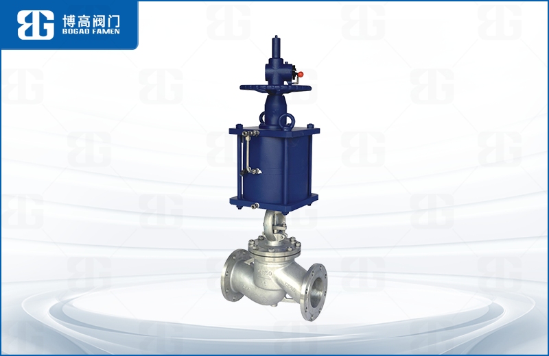 氣(qi)動法蘭(lán)截止閥(fa)